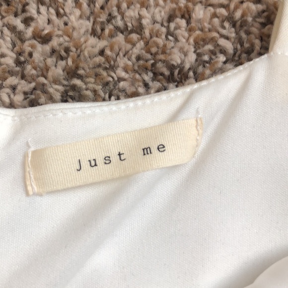 JUST ME White Ruffle Bottom Dress - Picture 2 of 2